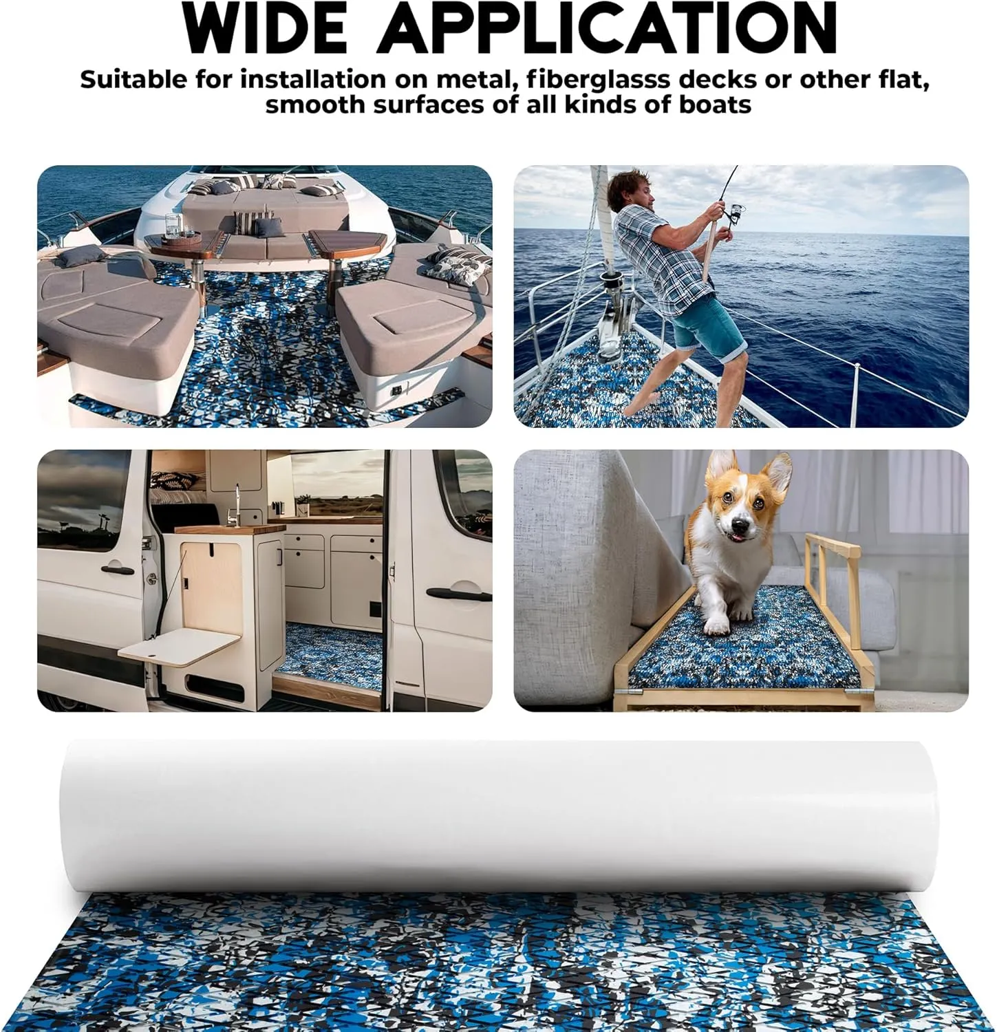 FOCEAN Boat Flooring - EVA Foam Boat Decking - Marine Flooring Marine Mats for Boats RV Yacht Kayak 94.5"x 47.2"/23.6"/15.7"