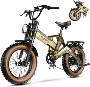 Foldable Electric Bike for Adults, 2000W Peak Motor Ebike, 48V 25AH Removable Battery, 20"x4.0" Fat Tires 35MPH Dirt Bike, 100 Miles Hydraulic Disc Brake Magnesium alloy Frame Folding Mountain Bicycle
