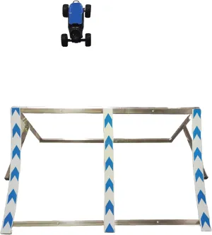 Foldable RC Ramp Wide RC Car Ramps for Jumping Adjustable 39.4"x24"x15.7" Blue Color Version