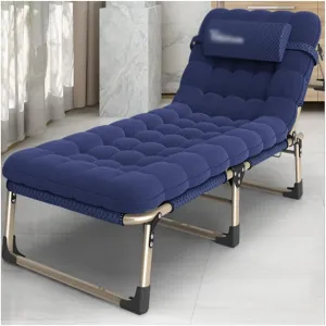 Folding Bed Lunch Office Lunch Bed Simple Leisure Accompanying Bed Outdoor Single Multifunctional Recliner Folding Bed