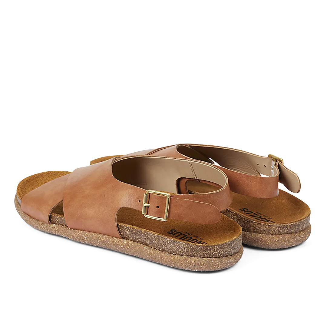 Footbed cross sandal