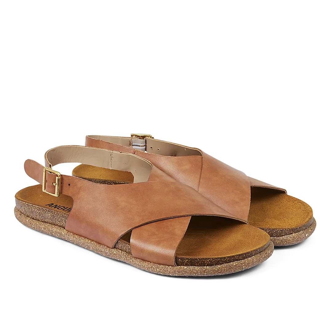 Footbed cross sandal