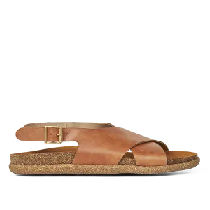 Footbed cross sandal