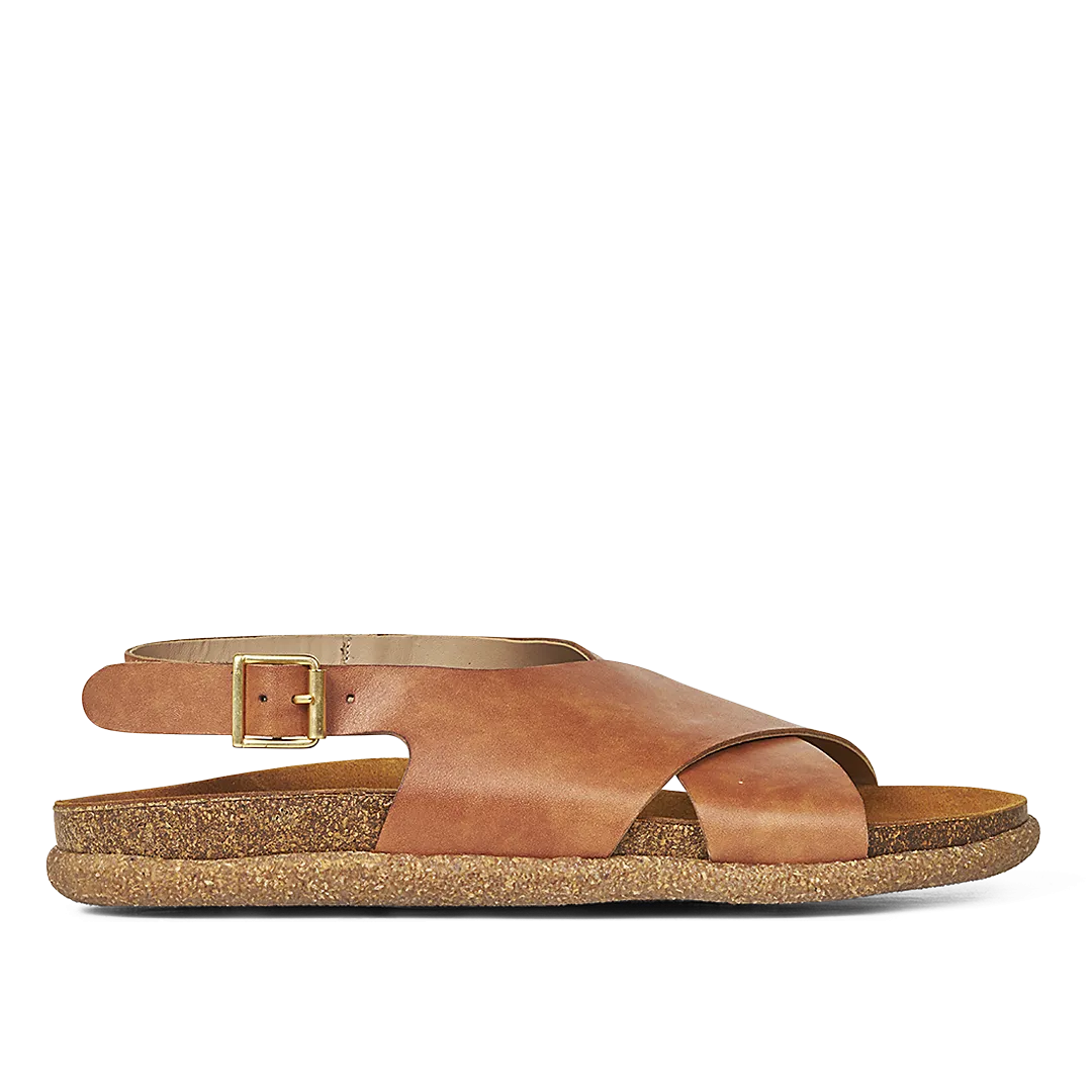 Footbed cross sandal