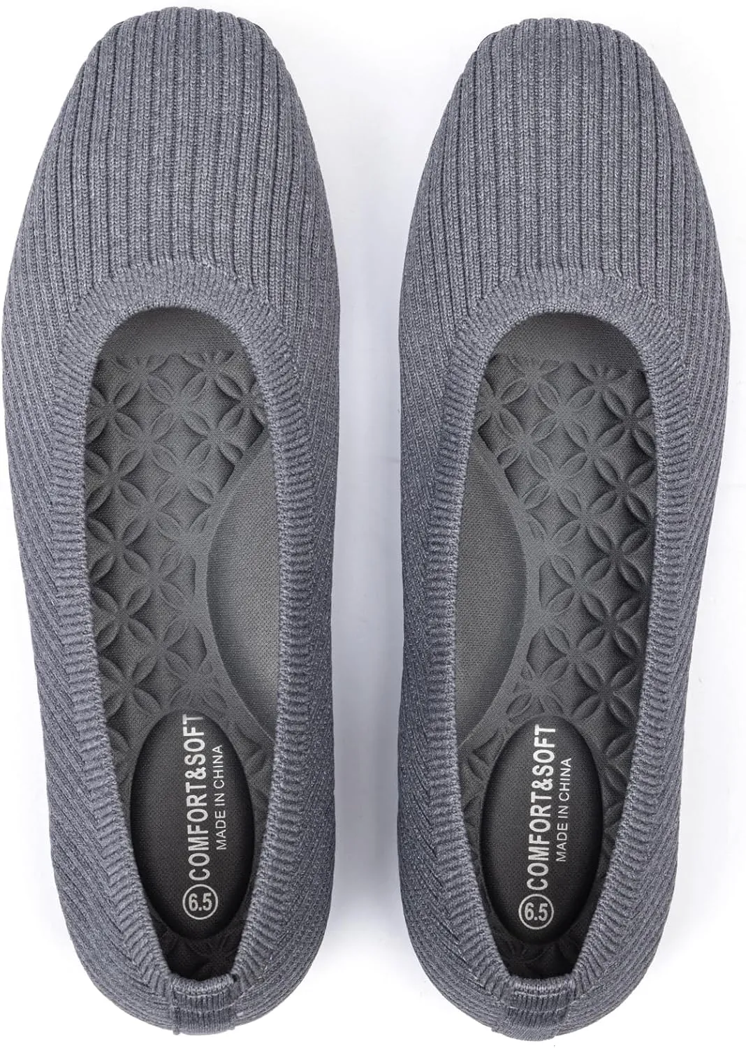 Frank Mully Women's Flats Square Toe Flats Comfortable Slip on Washable Ballet Flats Shoes for Women Dressy Work
