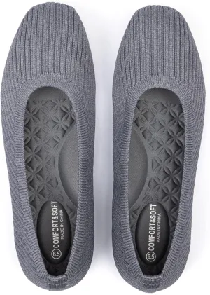 Frank Mully Women's Flats Square Toe Flats Comfortable Slip on Washable Ballet Flats Shoes for Women Dressy Work