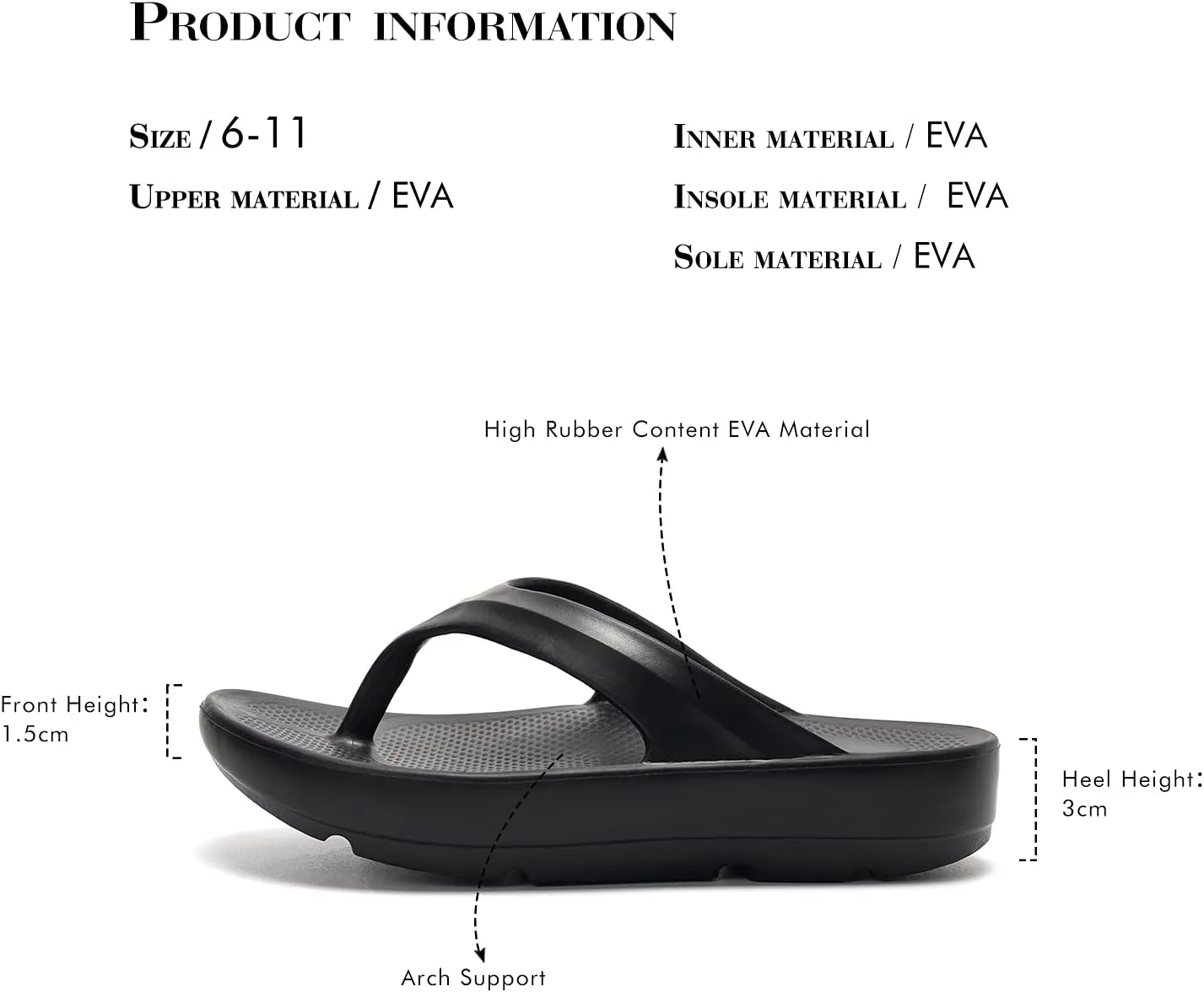 FUNKYMONKEY Women's Thong Flip Flop Ultra Soft Arch Support Sandals