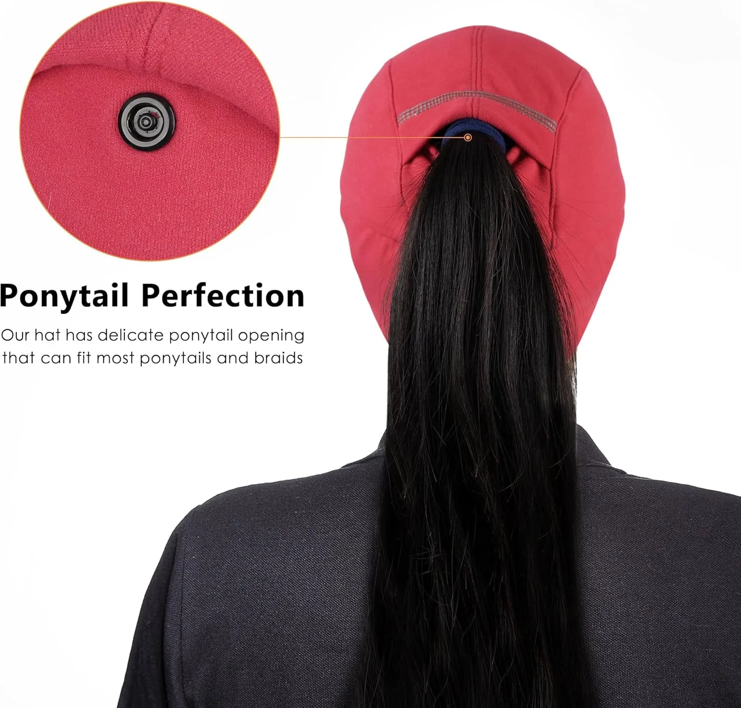 GADIEMKENSD Winter Running Baseball Cap Women Fleece Ponytail Hat with Ear Flaps Reflective Design 1Pack and 2Pack