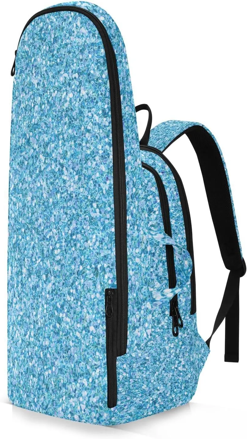 GAIGEO Turquoise Blue Purple Gradient Pickleball Bag, Large Capacity Gifts for Pickleball Lovers, Various Storage Methods