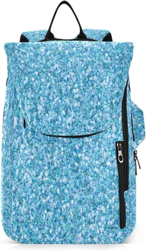 GAIGEO Turquoise Blue Purple Gradient Pickleball Bag, Large Capacity Gifts for Pickleball Lovers, Various Storage Methods