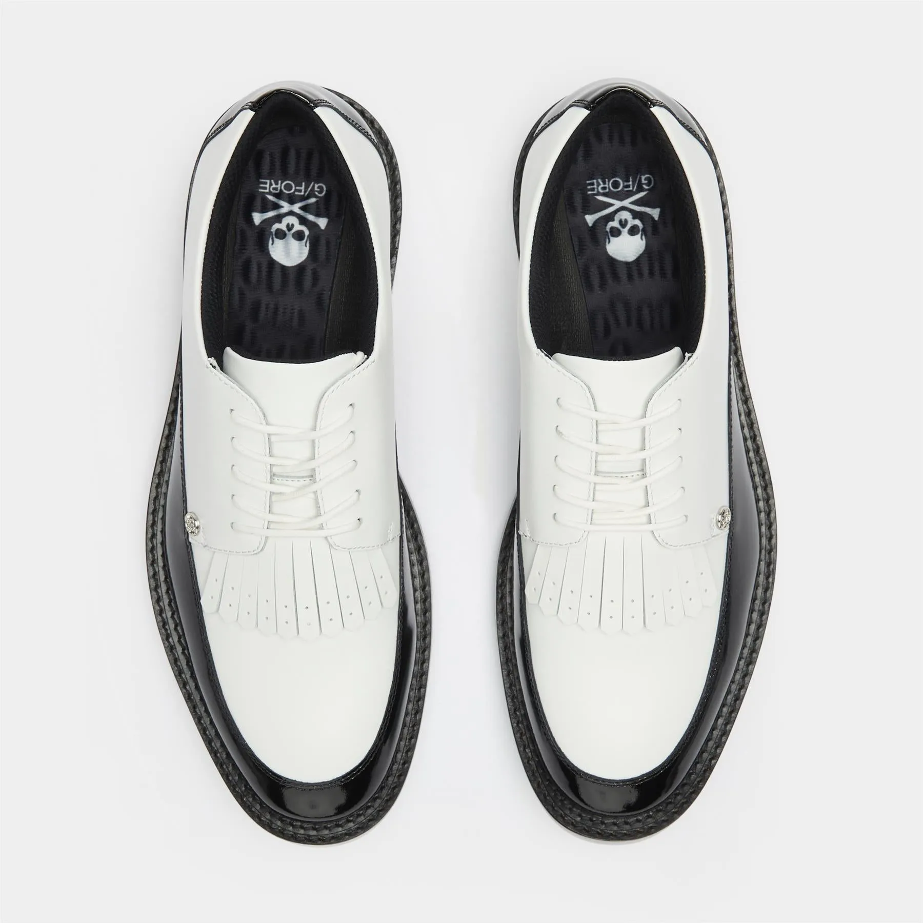 GALLIVANTER Kiltie Derby Golf Shoes Onyx/Snow