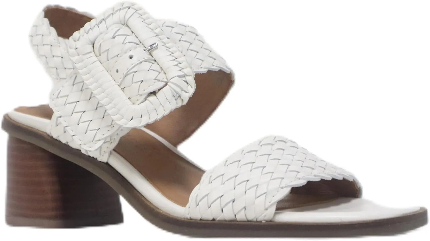 Gentle Souls by Kenneth Cole Women's Women's MADYLYN Heeled Sandal, White Leather, 5.5
