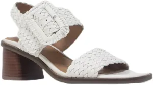 Gentle Souls by Kenneth Cole Women's Women's MADYLYN Heeled Sandal, White Leather, 5.5