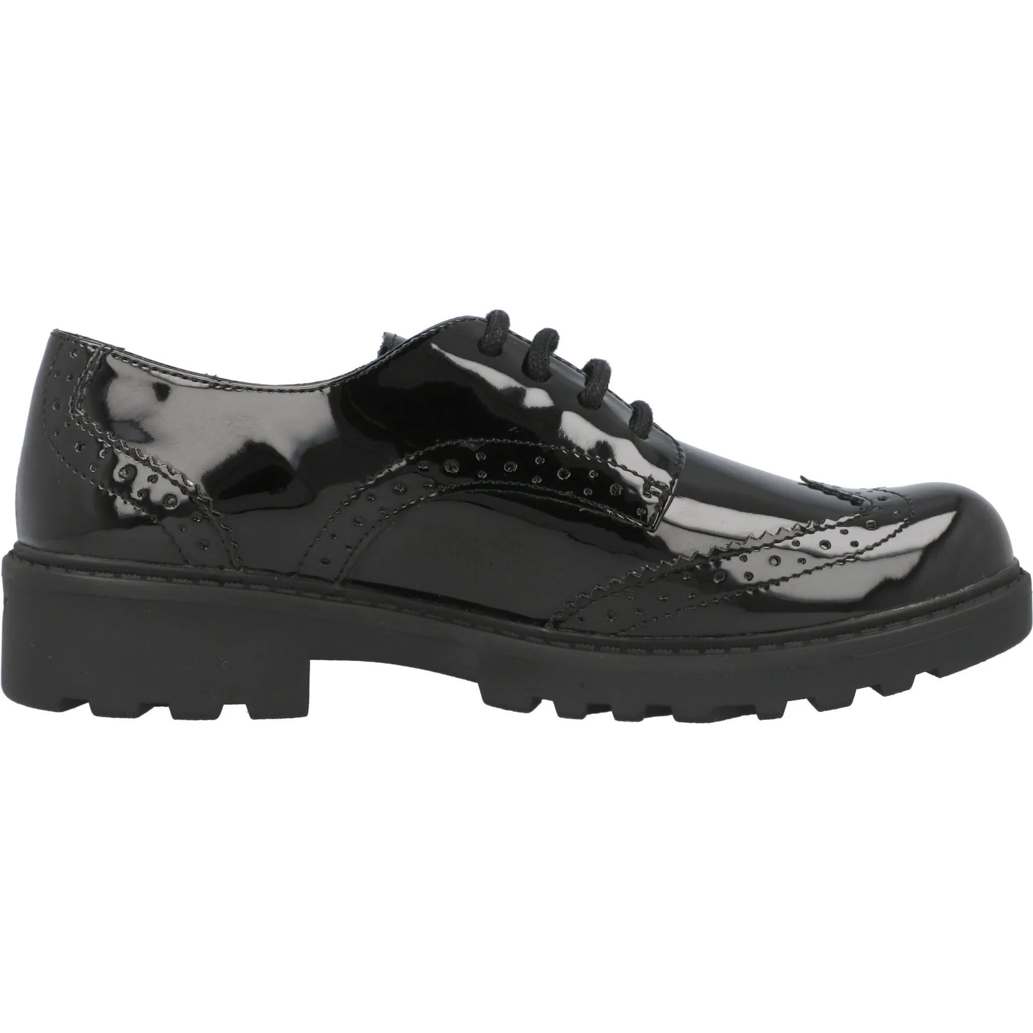 Geox Casey Black Boy's Derby Shoes