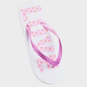 Girls Love Print Flip Flop