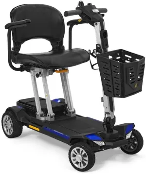 Golden Technologies Buzzaround Carry On Fold-Flat Travel Lithium Battery Mobility Scooter-Blue