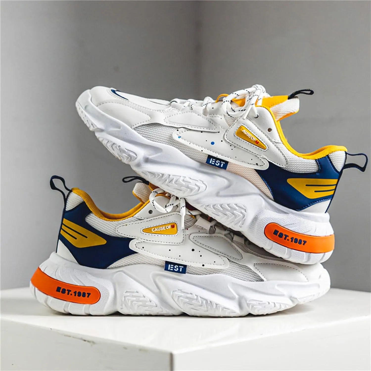 GSIGUL Running Shoes for Men Tennis Walking Shoes Cushioning Mens Sneaker Athletic Workout Casual Shoes