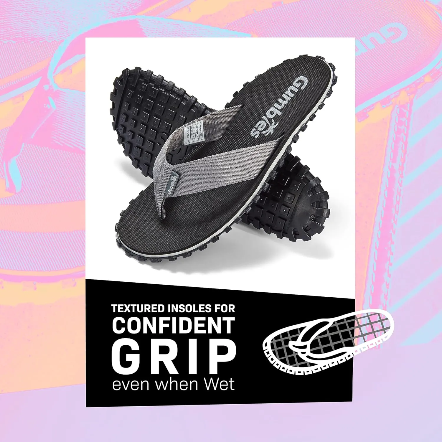 Gumbies Duckbill Unisex Waterproof Flip Flops with Supersoft Fabric Toe Post and Durable Recycled Rubber Sole - Comfort Guaranteed