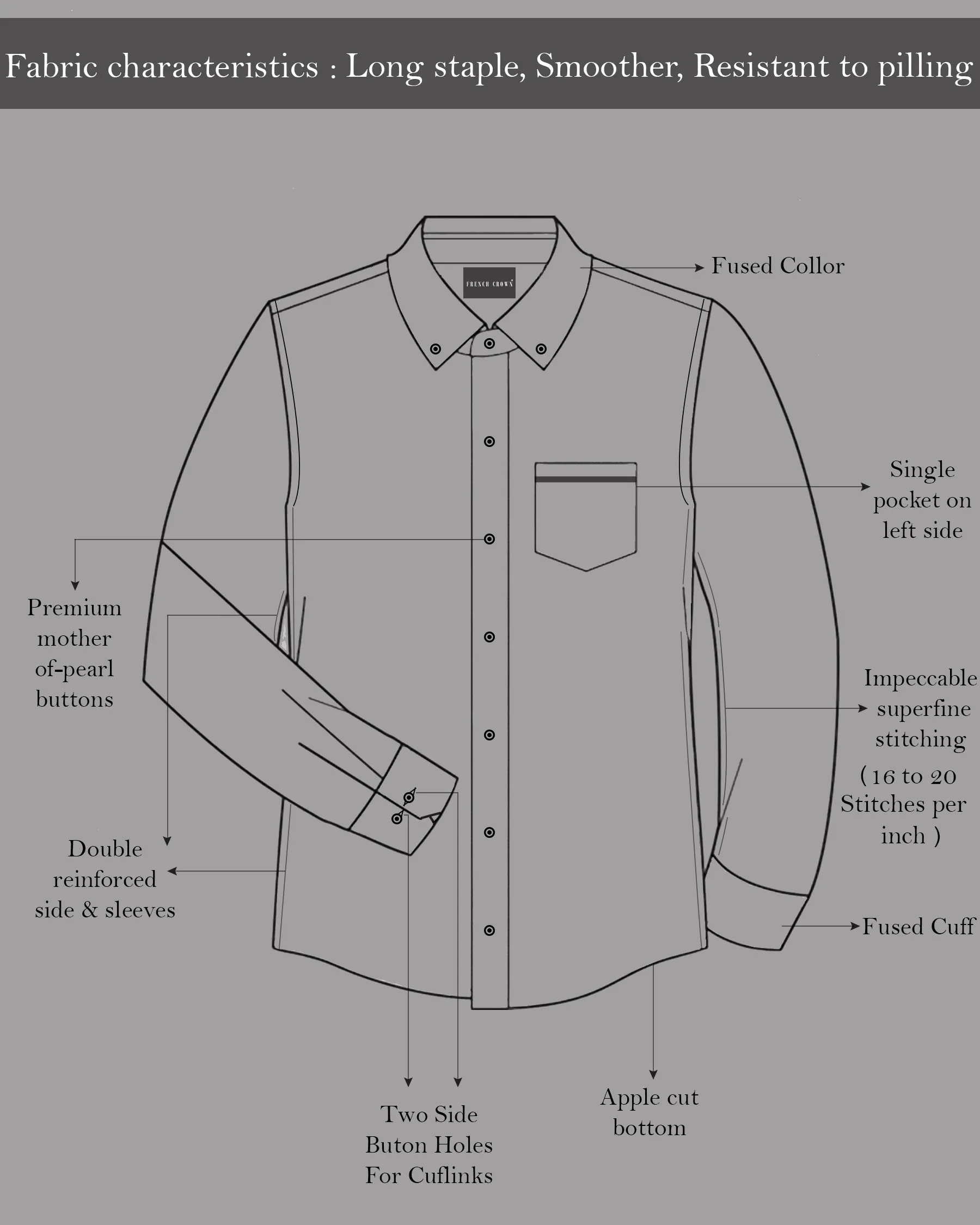 Gunsmoke Gray Royal Oxford Shirt