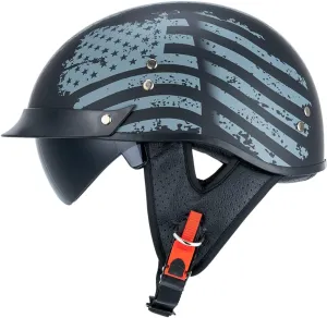 Half Helmet Motorcycle Men Women Adult Dot Certified Fiberglass Half Shell Vintage Helmet with Visor White Black Designed Graphics MH03
