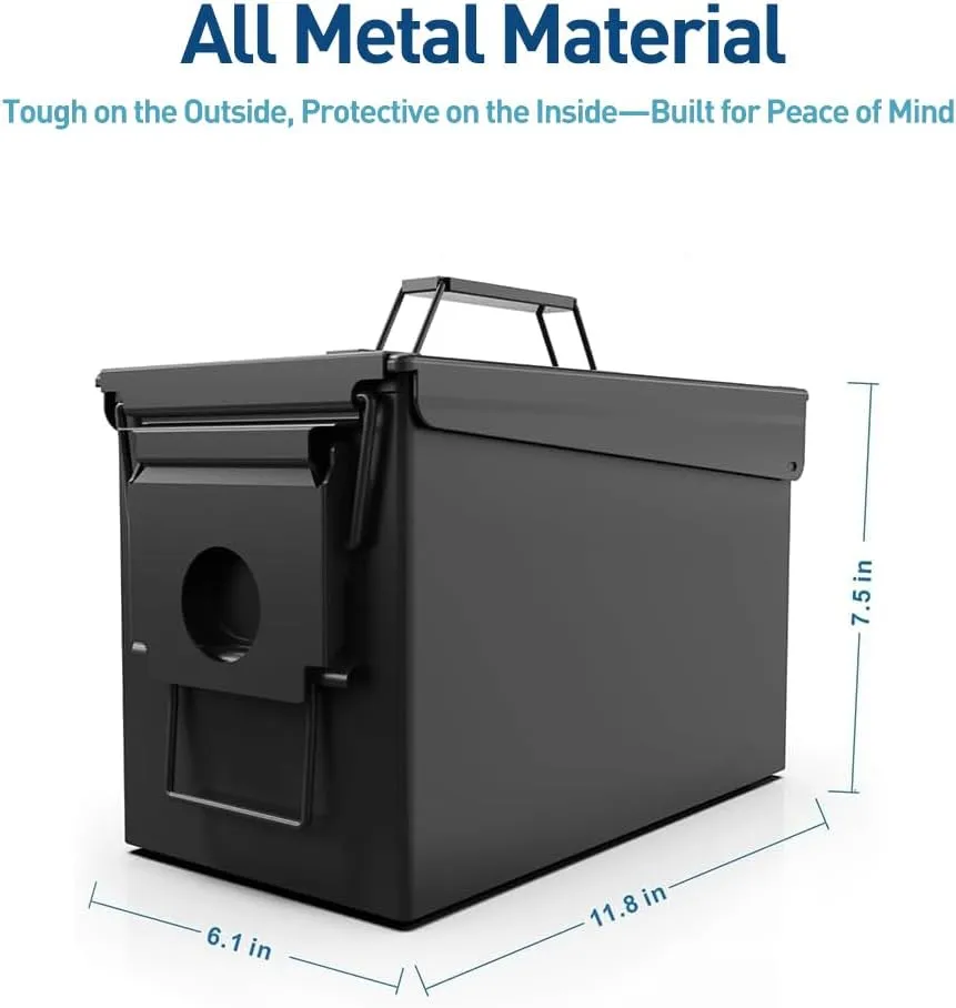 HARDROCK 30 50 Cal Ammo Can Metal 9mm Ammo Box Storage Crate case for Shotgun Bullet Rifle Nerf Ammunition Waterproof case-Gard Organizer