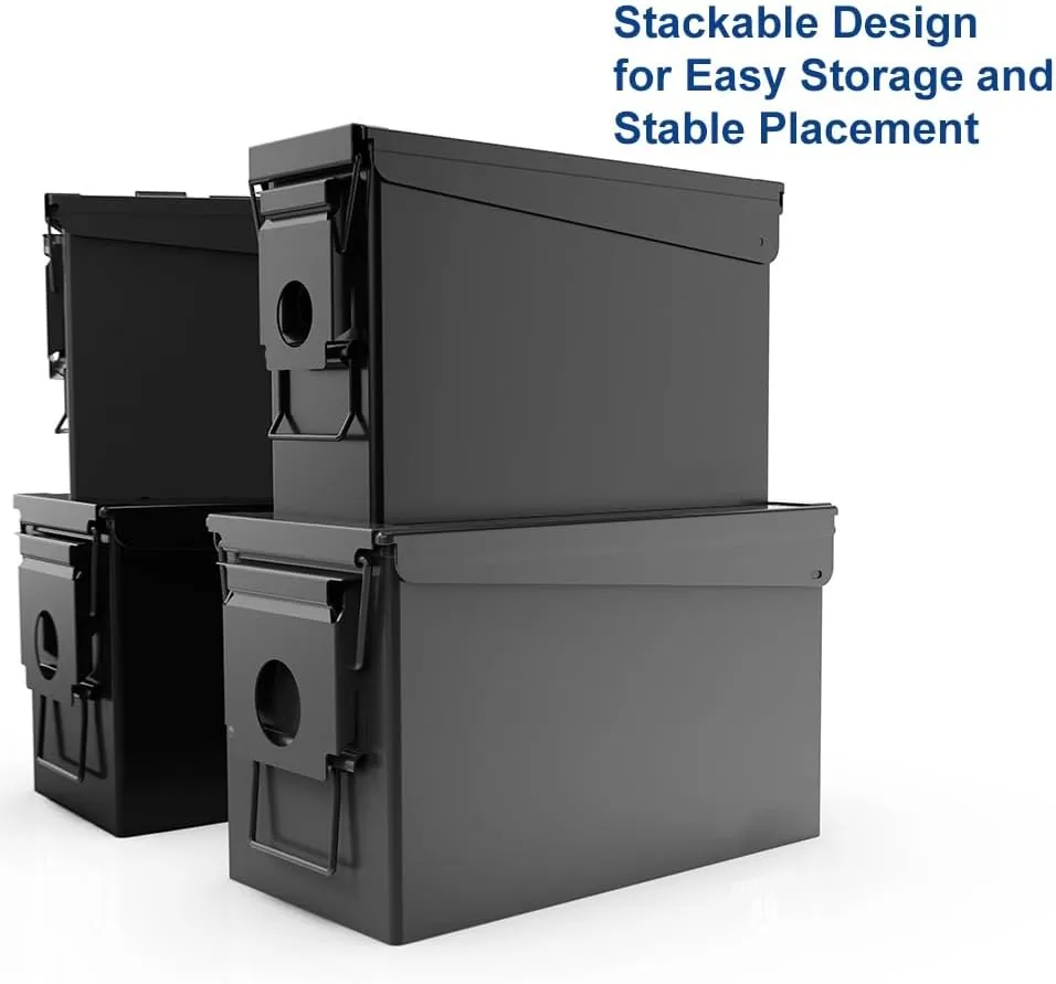 HARDROCK 30 50 Cal Ammo Can Metal 9mm Ammo Box Storage Crate case for Shotgun Bullet Rifle Nerf Ammunition Waterproof case-Gard Organizer