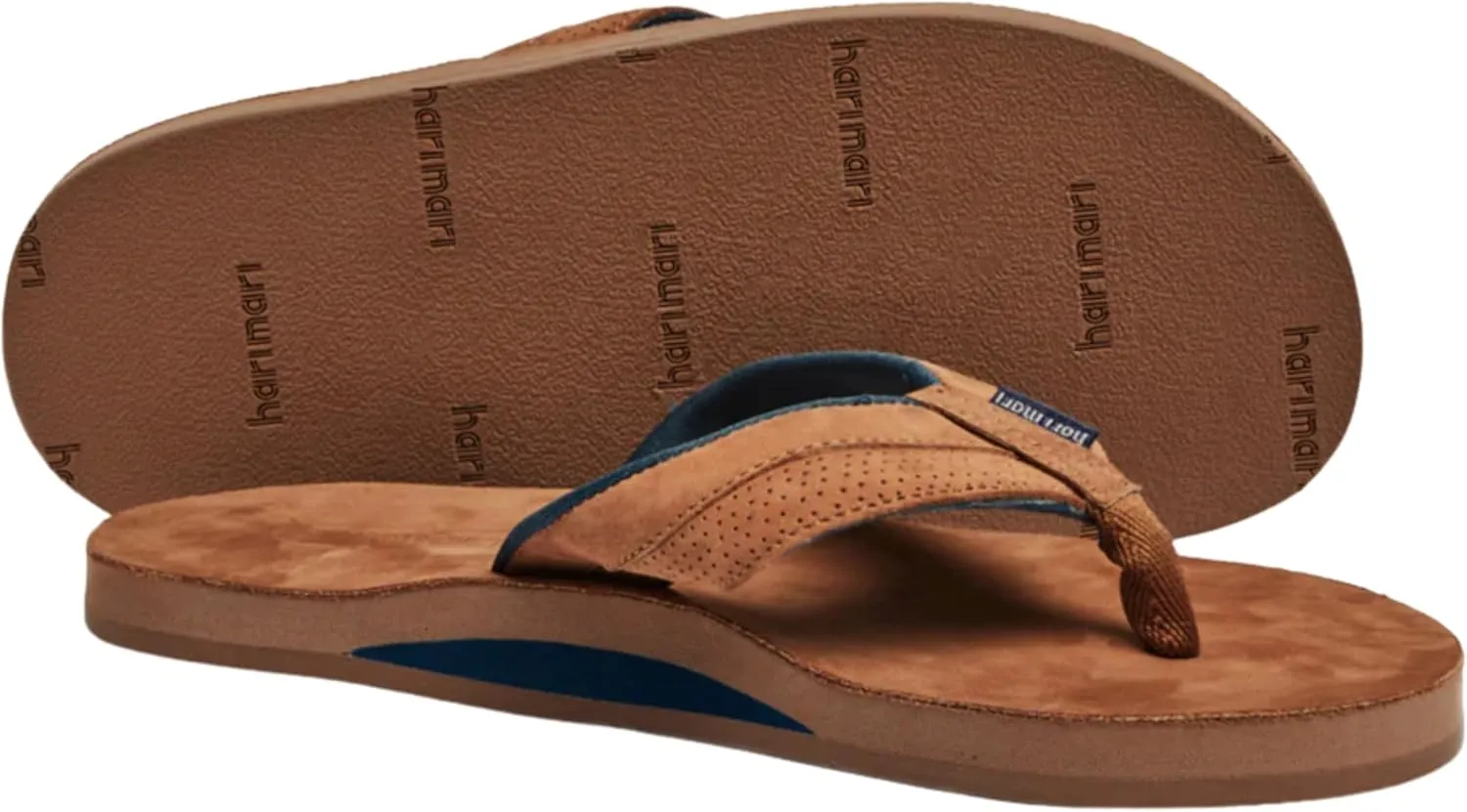 Hari Mari- Grande- Men's Nubuck Suede Leather Flip Flops with Wider Footbeds and Larger Straps- No Break Ins, Firm Arch Support, Flexible and Lightweight
