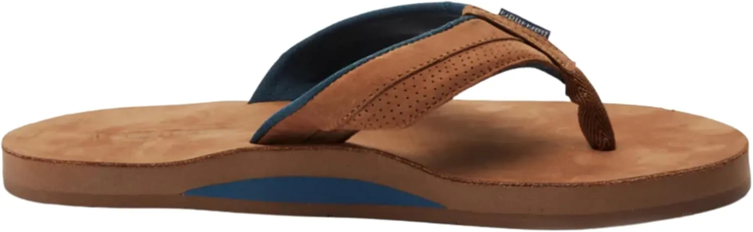Hari Mari- Grande- Men's Nubuck Suede Leather Flip Flops with Wider Footbeds and Larger Straps- No Break Ins, Firm Arch Support, Flexible and Lightweight