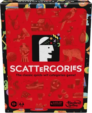 Hasbro Gaming Scattergories Classic Game, Party Game for Adults and Teens Ages 13 and up, Board Game for 2  Players