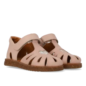 Heart sandal with sparkling glitter heart