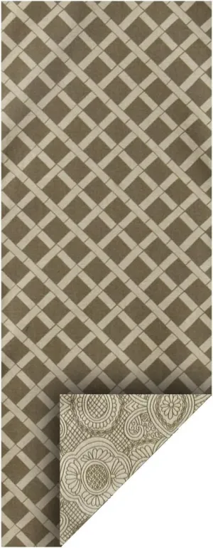Heritage Lace Duet Table Runner, 13" x 36", Flax