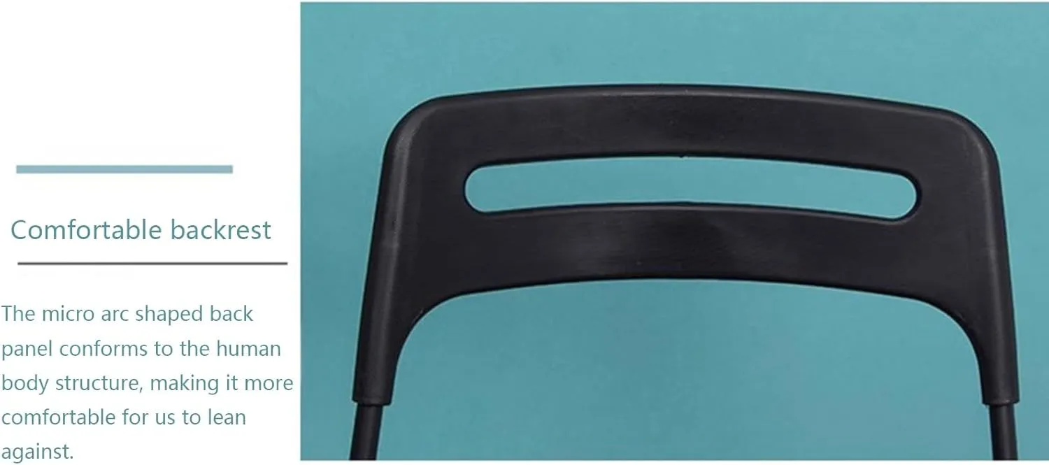 Home Outdoor Dining air Folding air Stool Plastic Portable backrest air(Taille Unique)