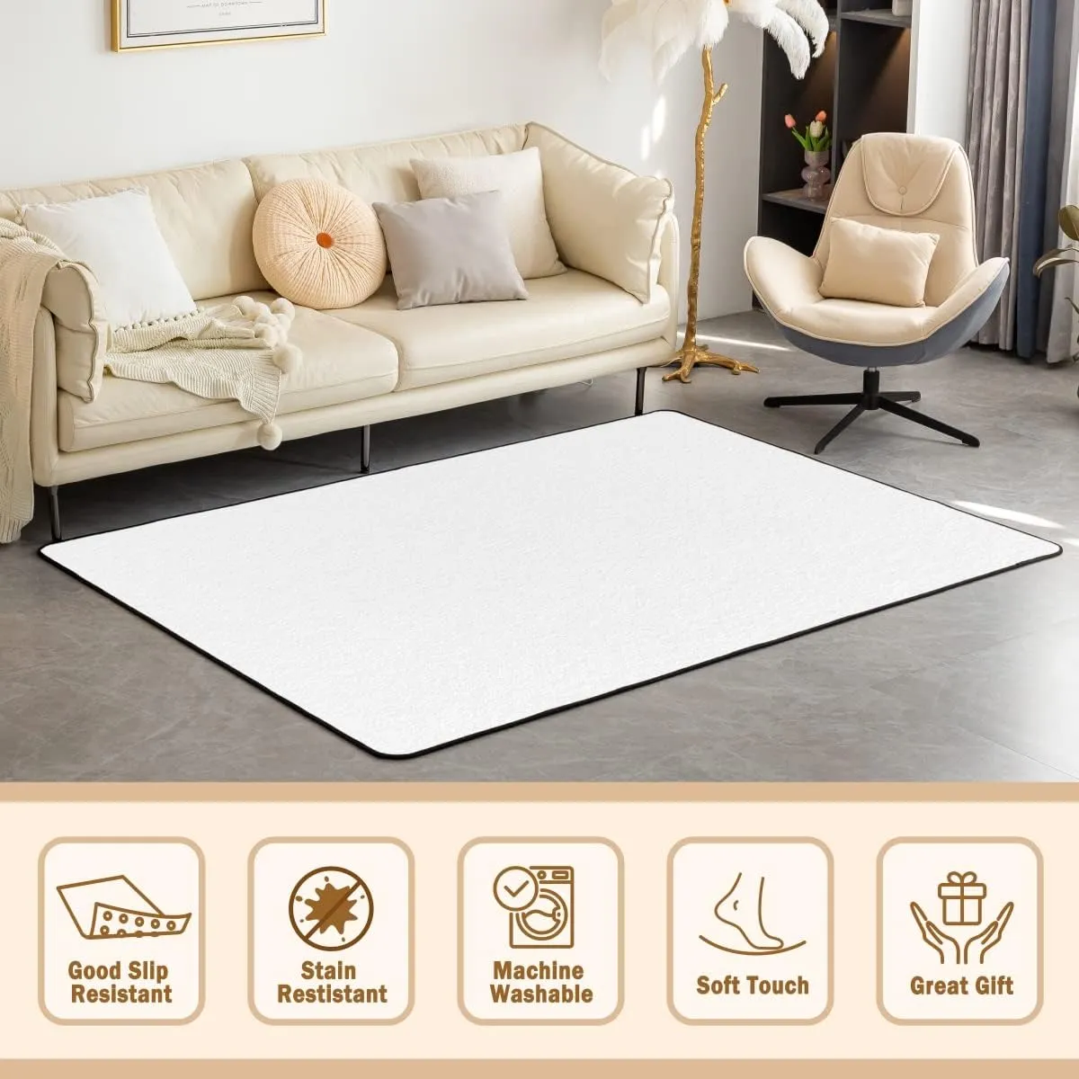 Homewish Jungle Cabin Area Rug Wild Bear Cartoon Animals Paw Print Non Slip Rug for Living Room Retro Green Black Plaid Rustic Farmhouse Indoor Floor Mat for Bed Office 150cm X 200cm X 1cm