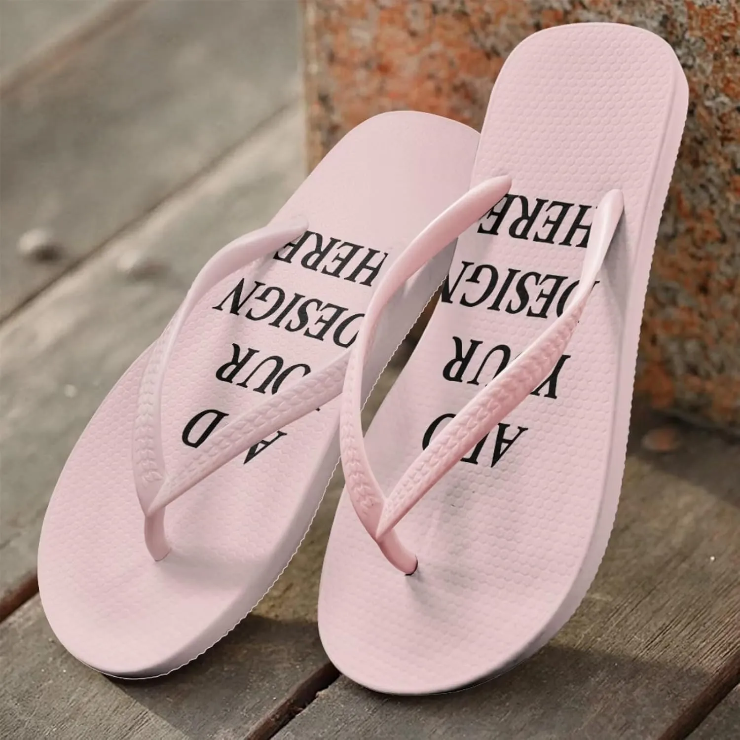 Howilath Fruit Pattern Non-Slip Flip Flops for Women Beach Flat Thong Sandals Rubber Single Band Slippers for Summer Pools