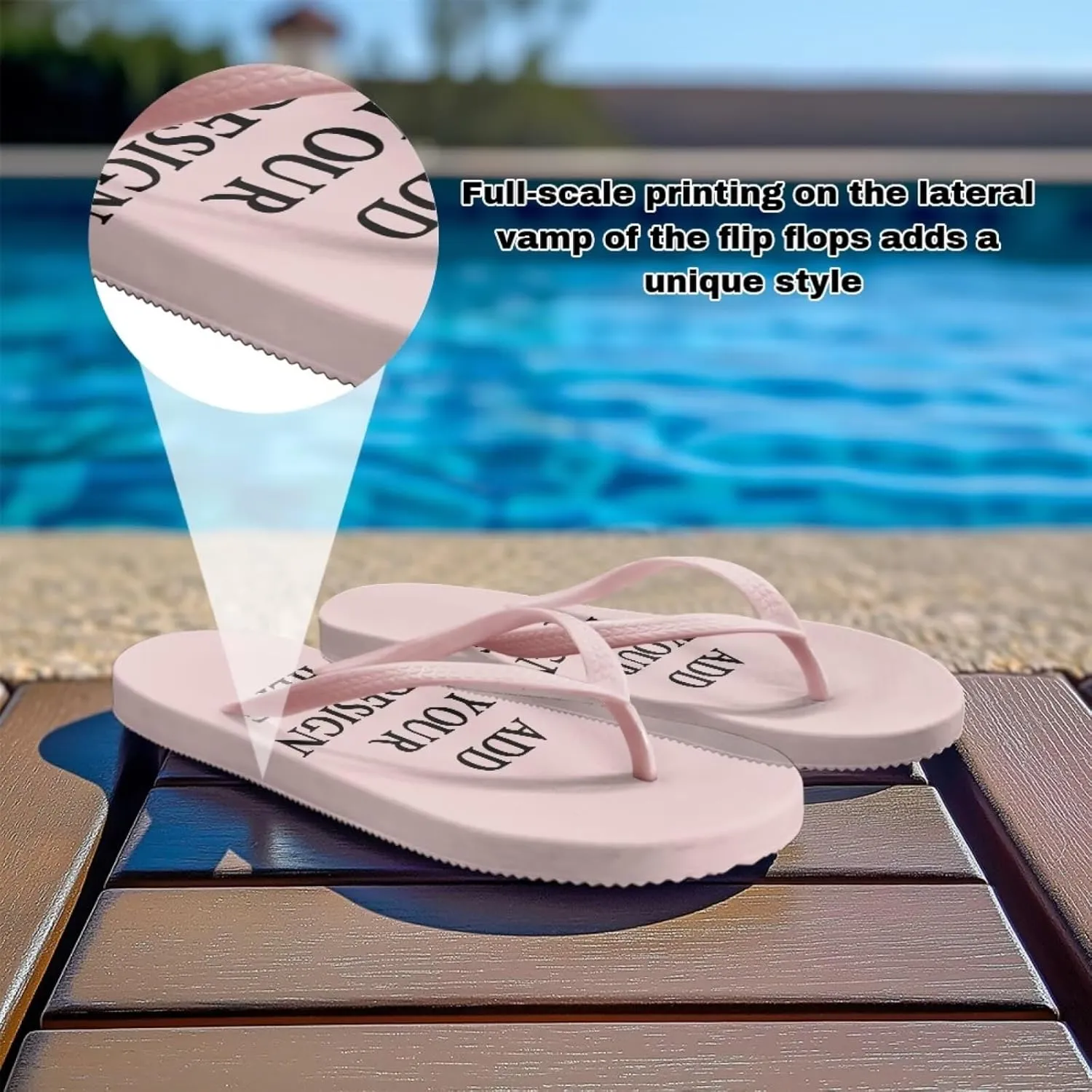 Howilath Fruit Pattern Non-Slip Flip Flops for Women Beach Flat Thong Sandals Rubber Single Band Slippers for Summer Pools