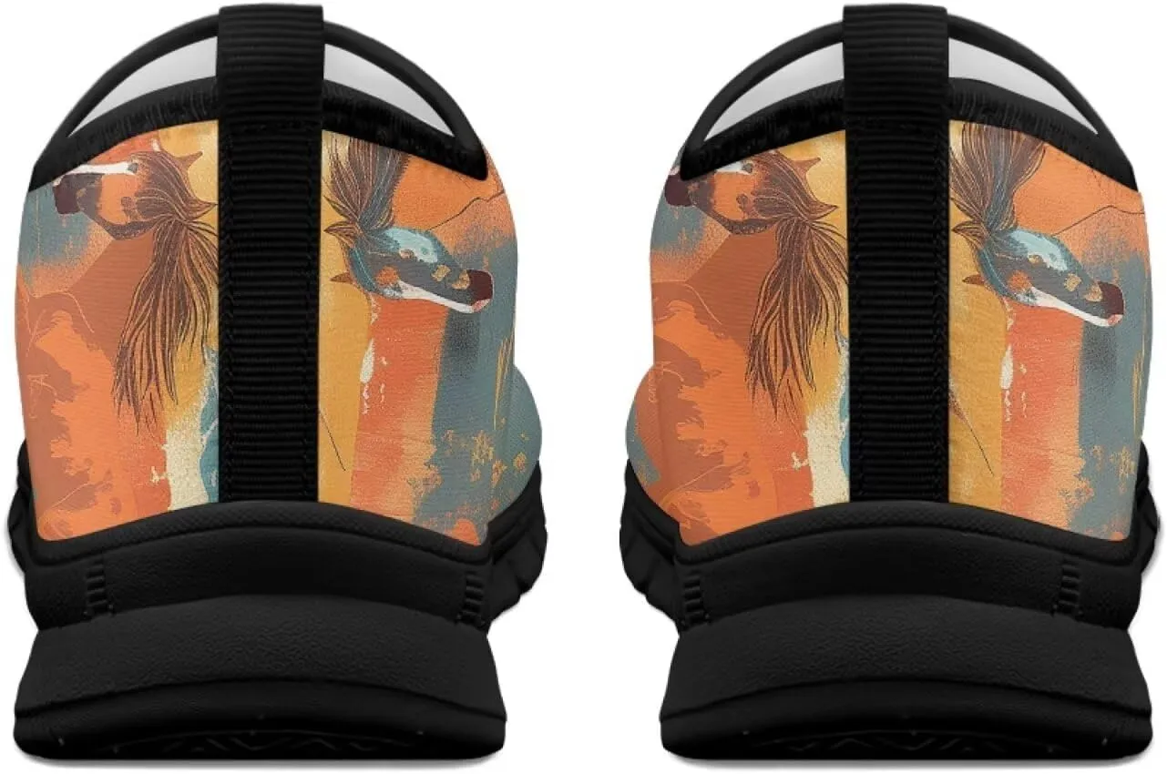 Howilath Mandala Print Slip on Loafers for Women No Laces Casual Sport Shoes Hands Free Shoes with Anti-Slip Sole