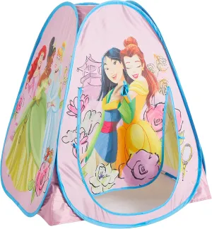 Idea Nuova Disney Princess Collapsible Pop Up Indoor Outdoor Play Tent with UV Protection for Toddlers and Kids, 28" W x 28" L x 30" H