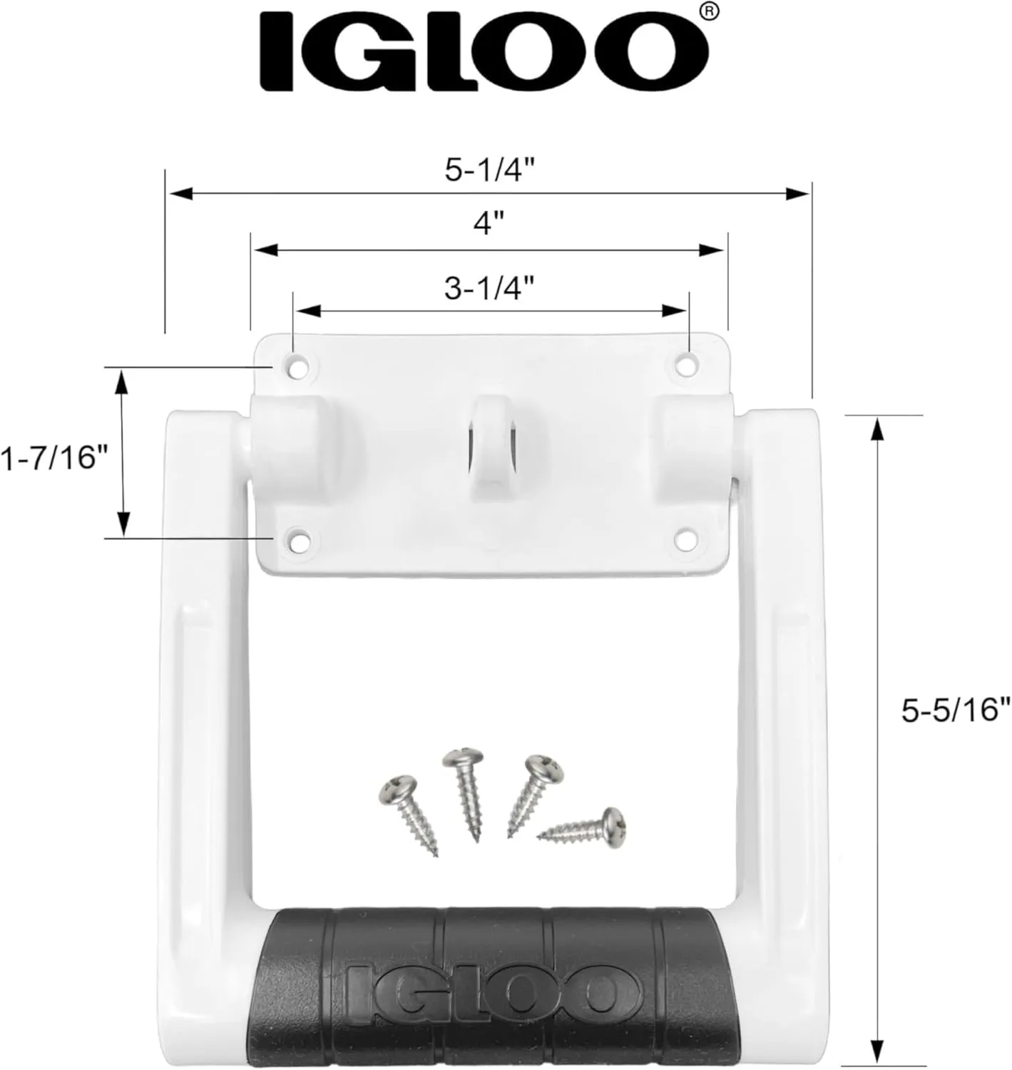 Igloo Premium Comfort Rubber Grip Swing-Up Handle, 90-100 Qt Coolers, 1-pc