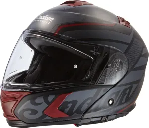 Indian Motorcycle Full Face Modular Helmet with Flip Up Dual Sunvisor for Adults, Matte Black, Bluetooth Compatible, Quick Release Strap, DOT Approved Helmet, for Men and Women