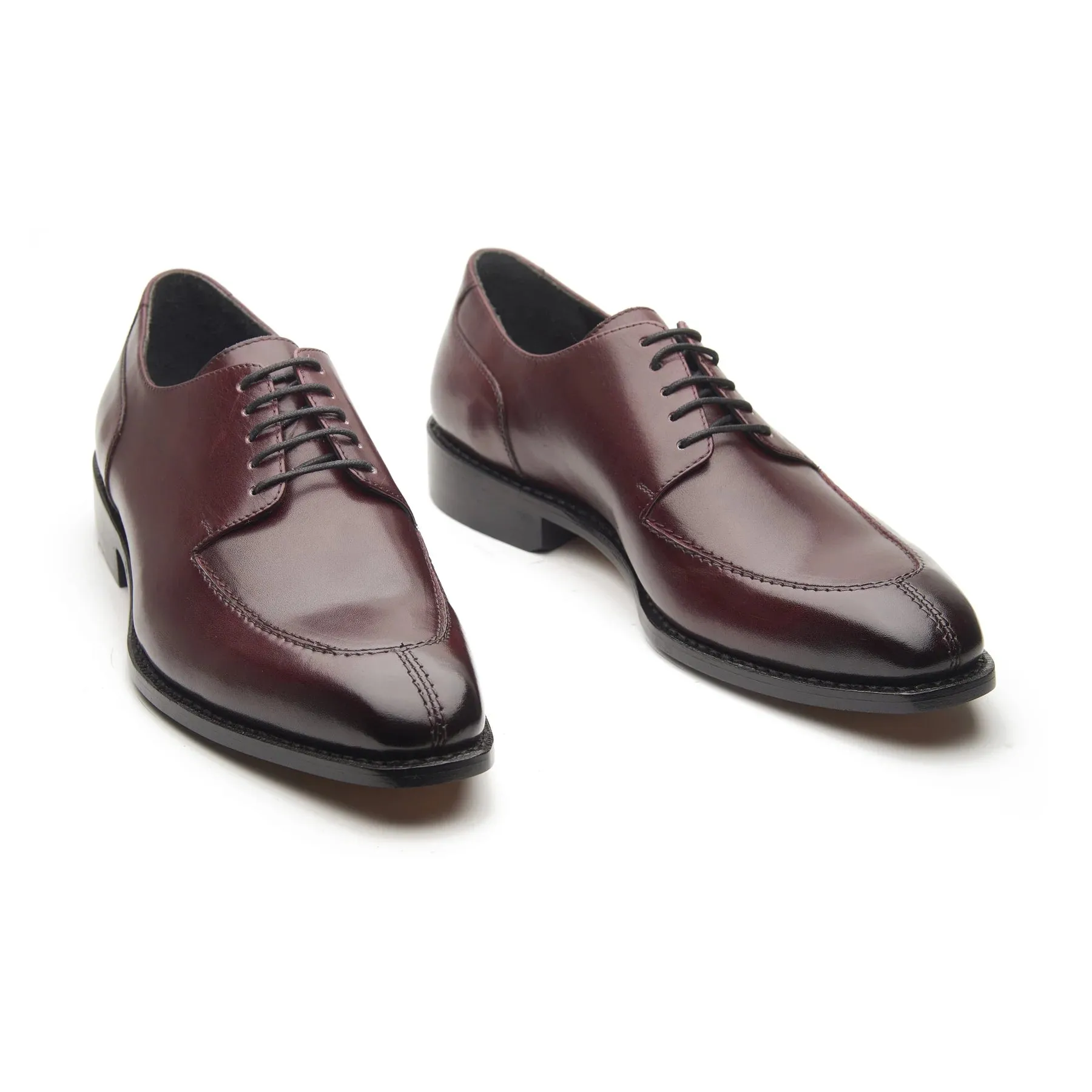 Ingrid Split Toe Blucher Derby – Bordeaux | Hand-Welted Excellence