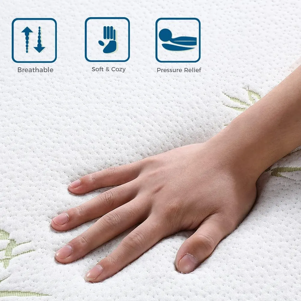Inofia Twin Folding Mattress, 6 Inch Trifold Memory Foam Mattress with Ultra Soft Removable Cover, Non-Slip Bottom & Breathable Mesh Sides, Foldable & Portable - Twin Size (78" x 38" x 6")