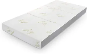 Inofia Twin Folding Mattress, 6 Inch Trifold Memory Foam Mattress with Ultra Soft Removable Cover, Non-Slip Bottom & Breathable Mesh Sides, Foldable & Portable - Twin Size (78" x 38" x 6")