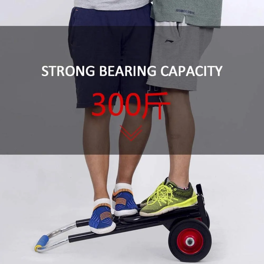 Iron Folding Sack Trolley Duty with Anti Puncture Rubber Wheels and 150 kg Capacity Folding Shopping Bag with Wheels for Luggage,Travel
