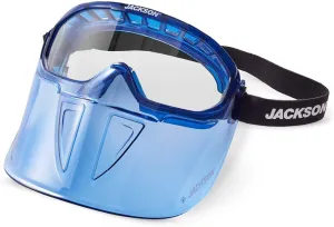 JACKSON SAFETY GPL500 Safety Goggles with Face Shield - Safety Eyewear Over Glasses - Anti-Fog, ANSI Z87.1