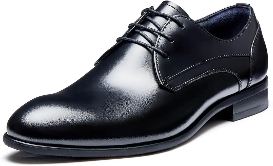 Jepsengord Men's Dress Shoes Wingtip Genuine Cowhide Leather Oxfords with Brogue Formal Business Wedding Derby Shoes