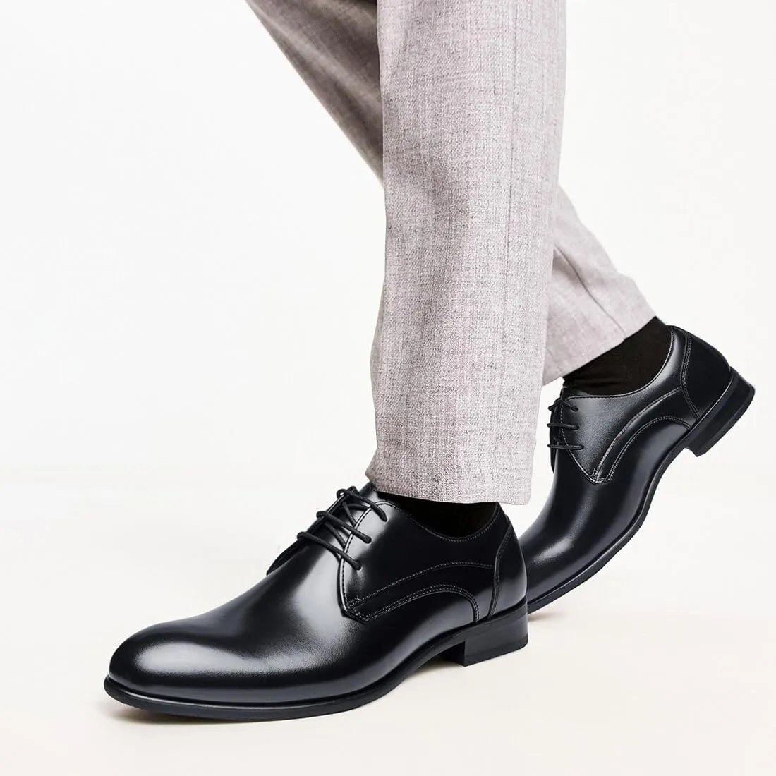 Jepsengord Men's Dress Shoes Wingtip Genuine Cowhide Leather Oxfords with Brogue Formal Business Wedding Derby Shoes
