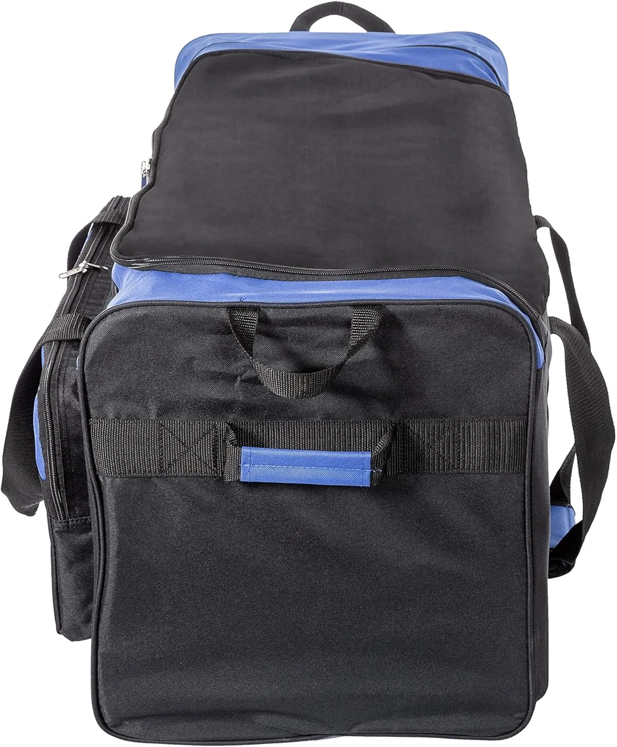 Jetstream Foldable 145L Duffle Bag with Triple Inline Wheels, Large Collapsible Duffel for Camping & Travel, Black Blue