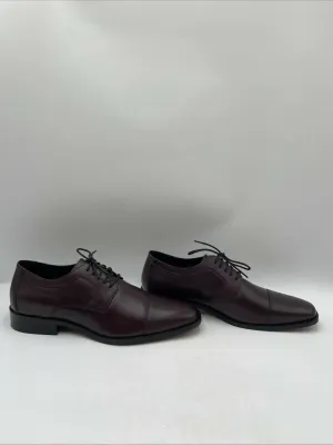 Johnston & Murphy Men's Novick Leather Plain Derby Shoes Burgundy Size 11M - Very Good