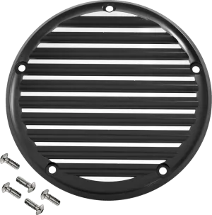 JOKER MACHINE Derby Cover - Finned Black/Silver - M8 Softail 06-965-2