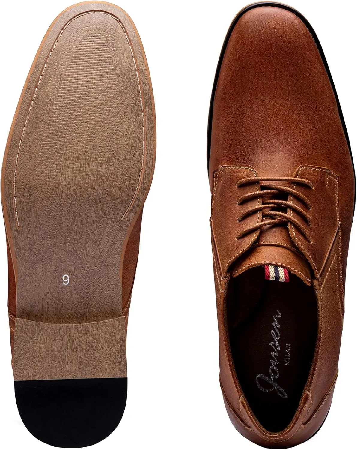 Jousen Men's Dress Shoes Formal Leather Oxford Shoes Classical Business Derby Shoes